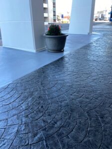 Stamped Overlay Hotel Driveway - Hilton Shreveport, LA